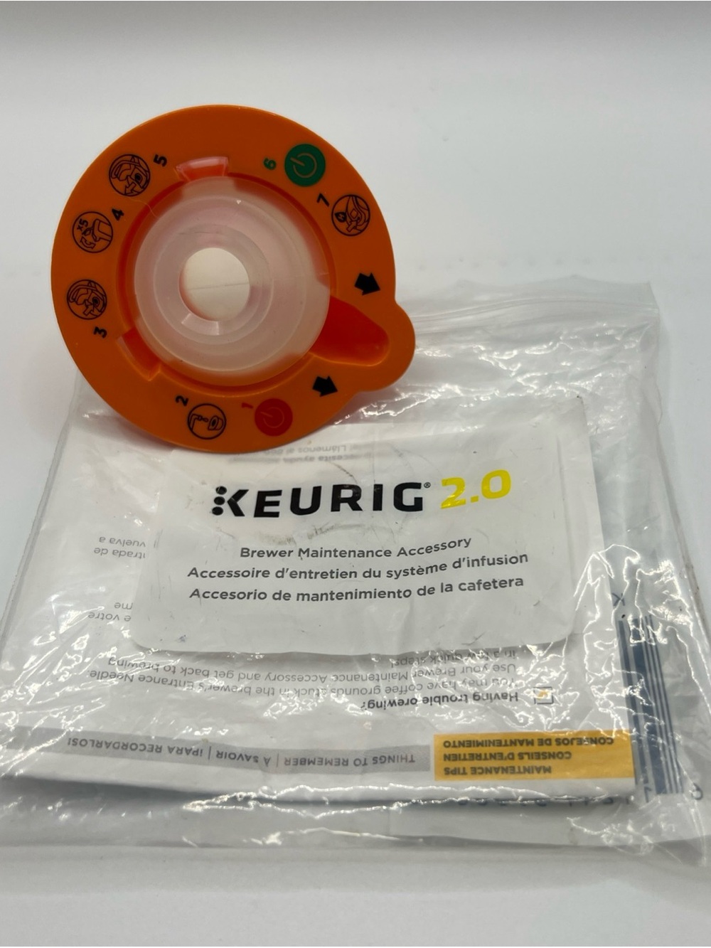Keurig Orange Brewer Maintenance Insert